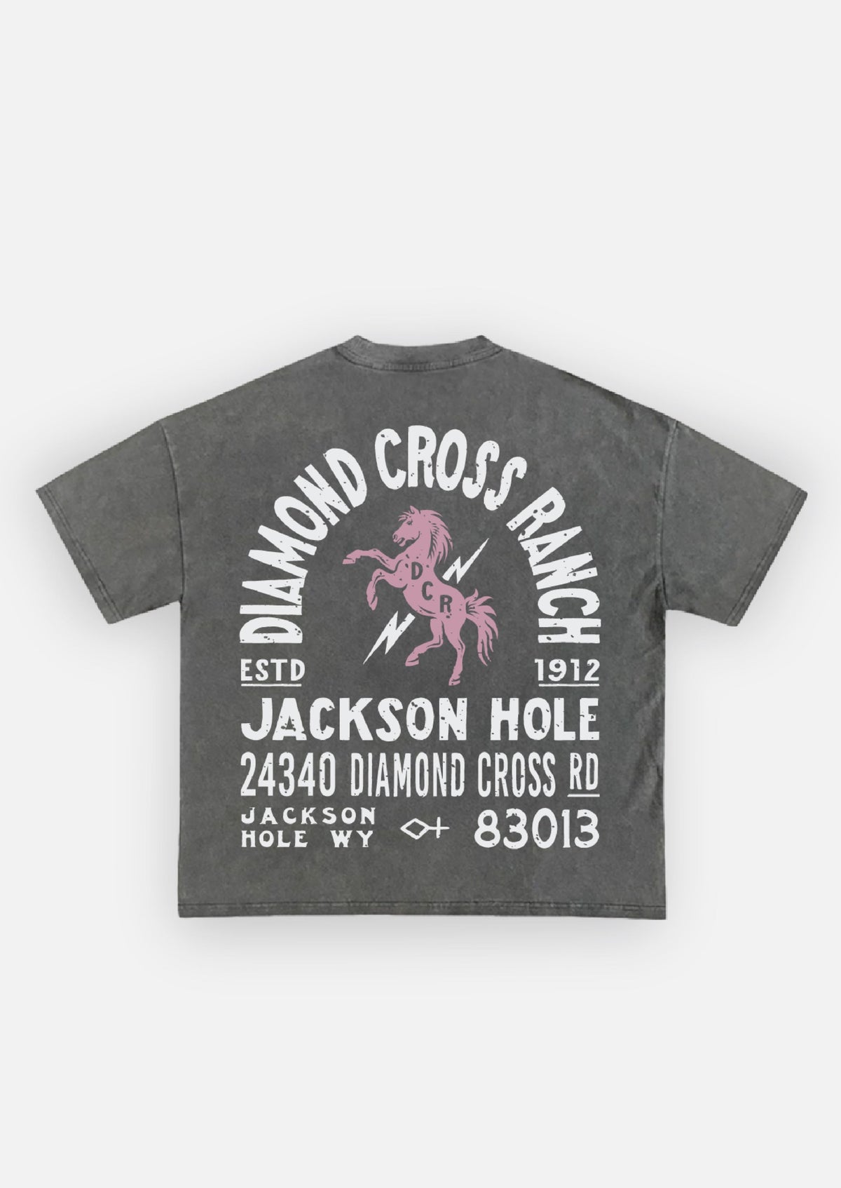 Black Distressed | Diamond Cross Ranch black T-Shirt