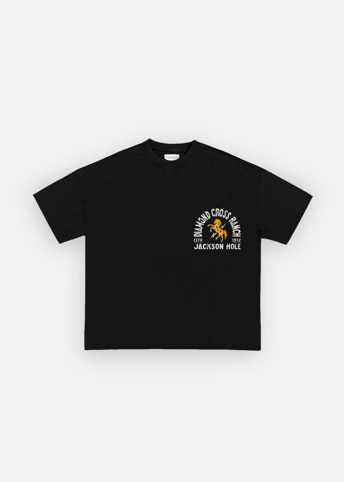 Black | Address T-shirt top women Diamond cross ranch