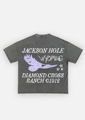 Black Distressed | Diamond Cross Ranch Soarin' T-Shirt
