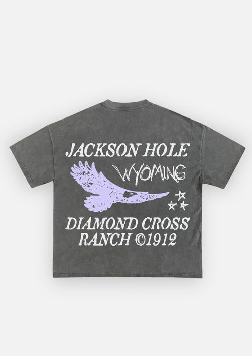 Black Distressed | Diamond Cross Ranch Soarin' T-Shirt