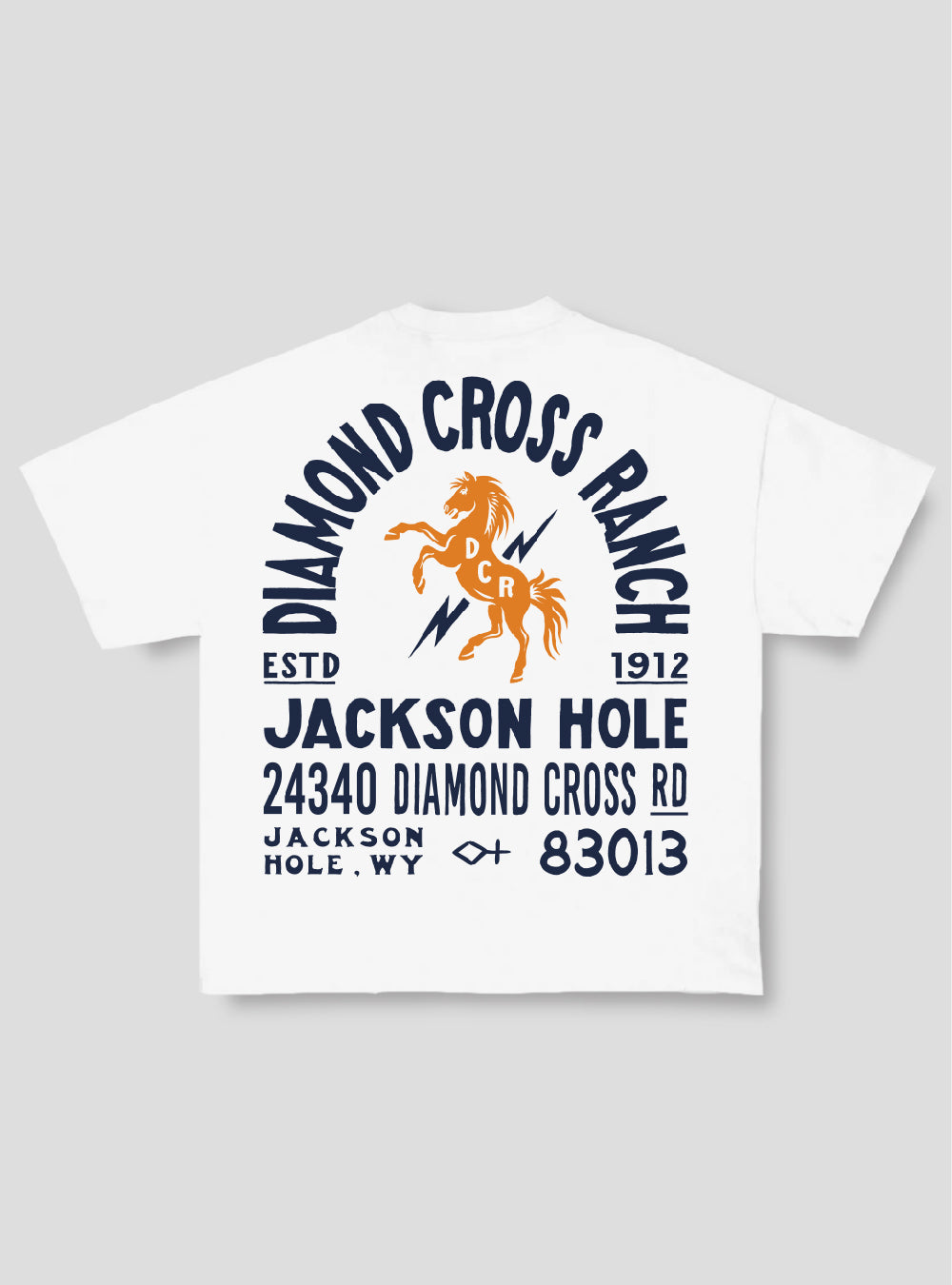 White | Diamond Cross Ranch White T-Shirt